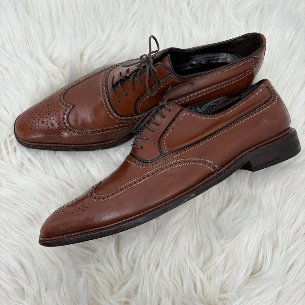 A. Testoni Black Label Oxfords Brogues U.S. Size 10 Made In Italy